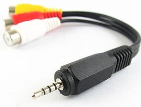 Audio kábel 3,5 mm Jack samec na 3RCA samica
