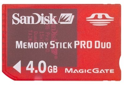 Memory stick pro duo 4 GB Sandisk RED