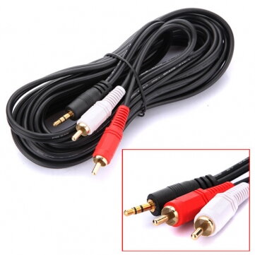 Audio kábel 3.5mm Jack samec na 2RCA samec dĺžka 90cm