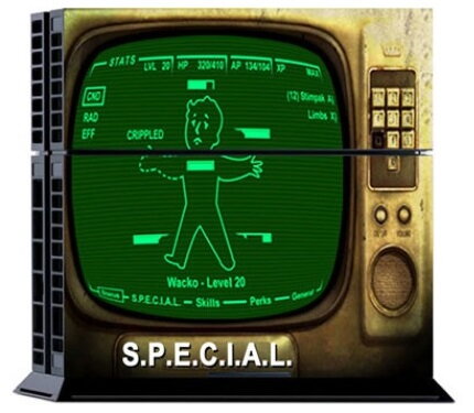  PS4 polep Fallout S.P.E.C.I.A.L.