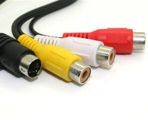 S-Video samec kábel na 3-RCA samica 20cm