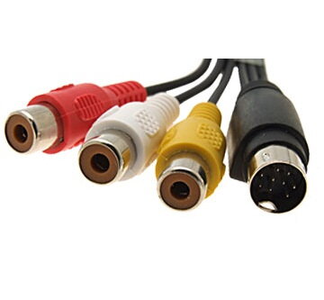 S-Video samec kábel na 3-RCA samica 20cm