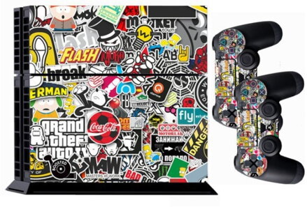 PS4 polep Sticker Bomb