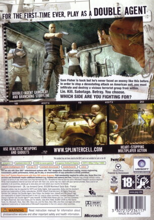 Tom Clancy 'Splinter Cell Double Agent XBOX 360
