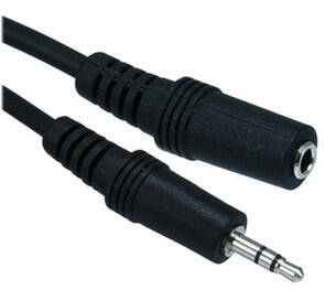 Audio kábel 3,5 mm jack na 3,5 mm jack samica dĺžka 2,6 m