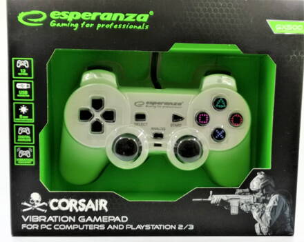 Ovládač Corsair Esperanza GX500 (PC/PS2/PS3) biely